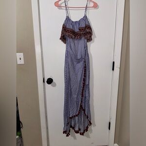 Blue Cross-Body Dress